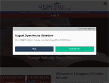 Tablet Screenshot of livingstonchristianschools.org